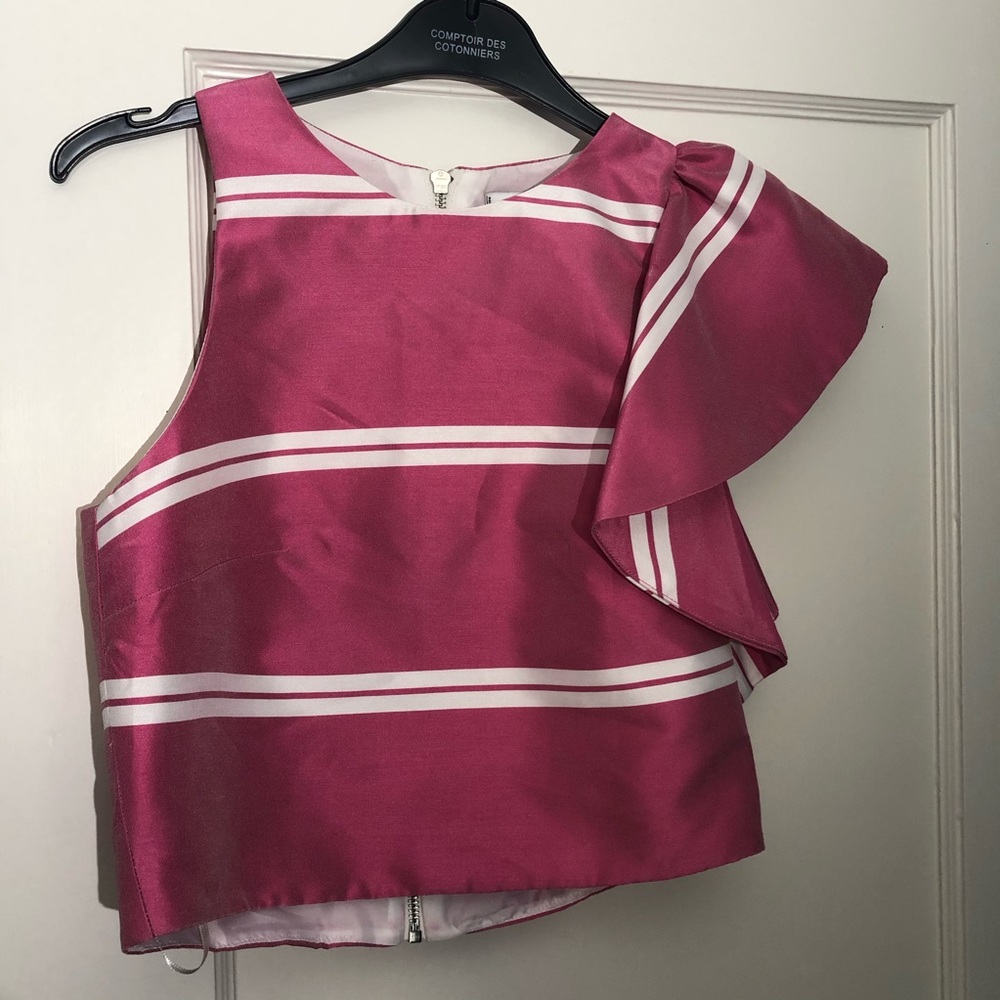 Mango Ruffle Shoulder Top - Picture 3 of 6